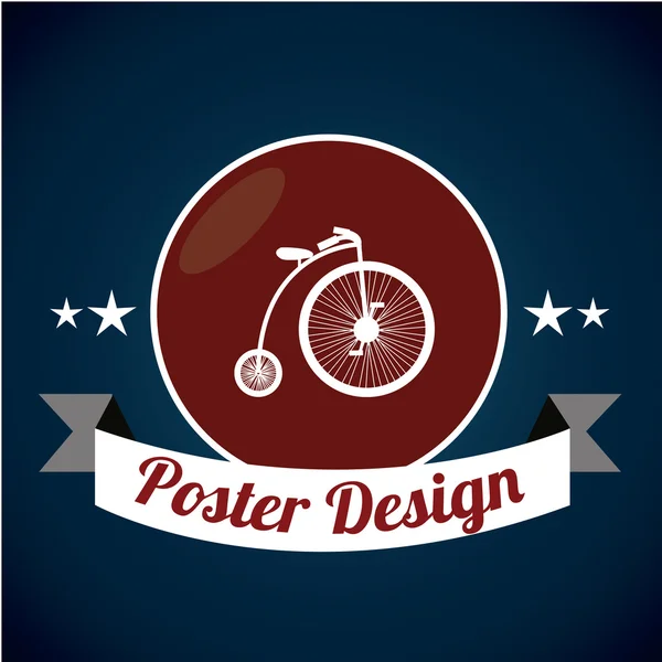 Дизайн велосипеда на голубом фоне — стоковый вектор