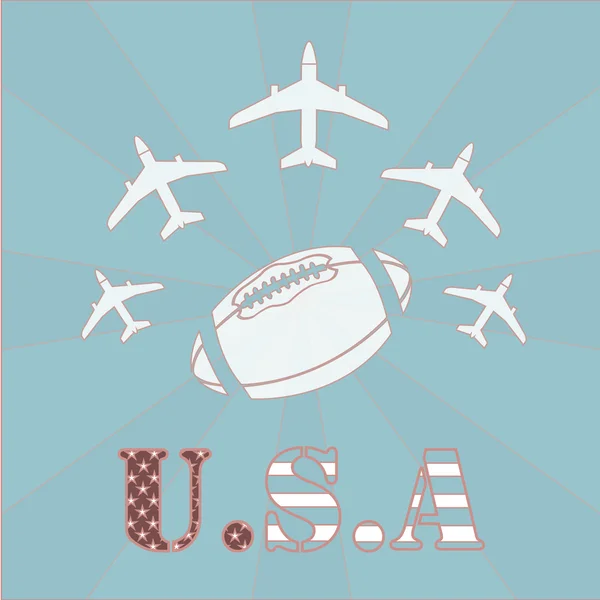 Air force one u.s.a illustration over color background — Stock Vector