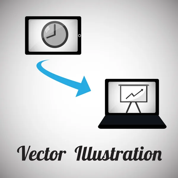 Exponering från laptop — Stock vektor