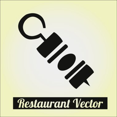 Restoran illüstrasyon renk arka plan üzerinde