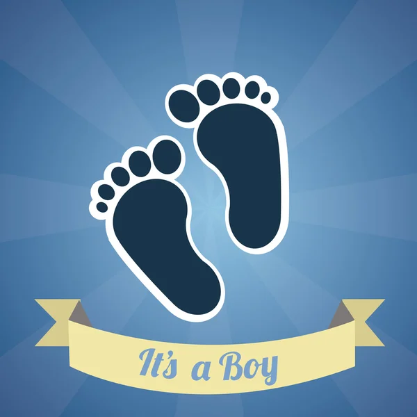 Its a boy illustration over blue color background — Stock Vector