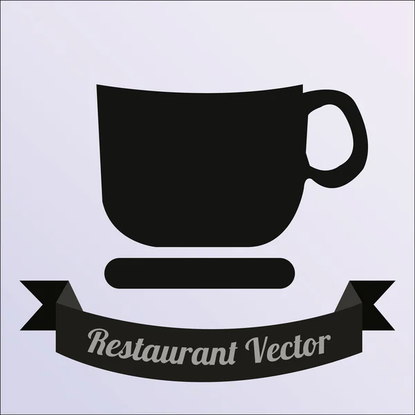 Restaurant Illustration über farbigem Hintergrund — Stockvektor