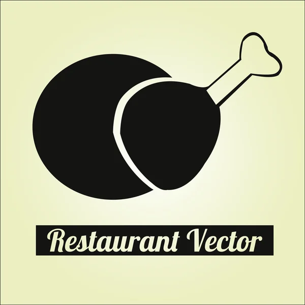 Restaurante Ilustración sobre fondo de color — Vector de stock