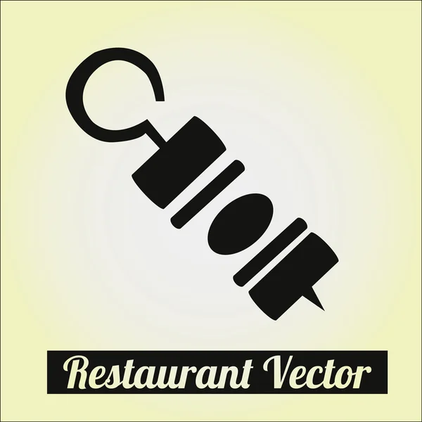 Restaurant Illustration over farve baggrund – Stock-vektor