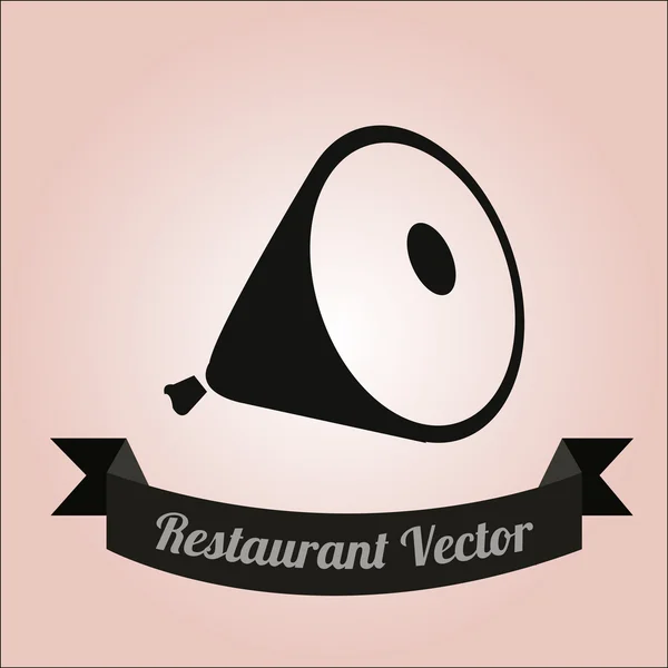 Restaurant illustratie over kleur achtergrond — Stockvector