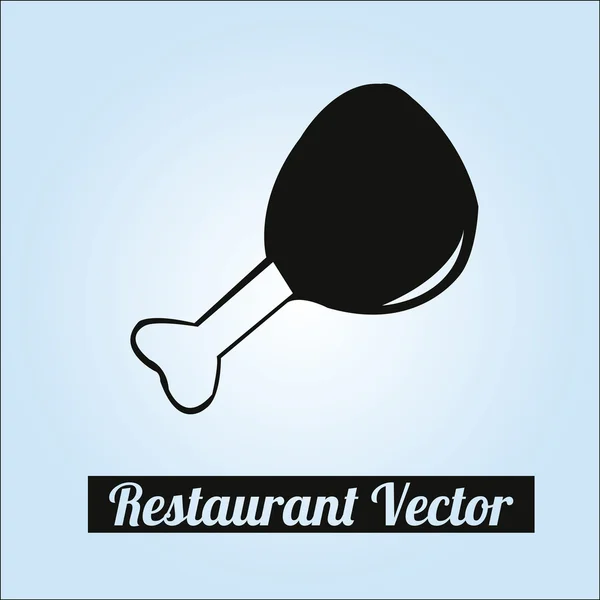 Restaurant Illustration over farve baggrund – Stock-vektor