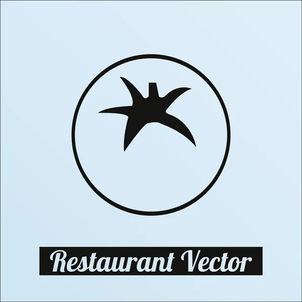 Restaurant Illustration over color background — Stock Vector