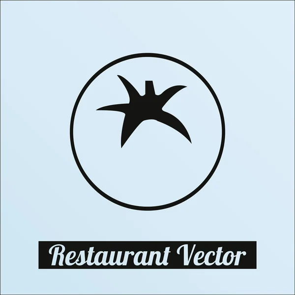 Restaurant Illustration über farbigem Hintergrund — Stockvektor