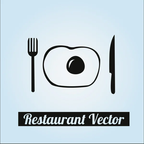 Иллюстрация ресторана на цветном фоне — стоковый вектор