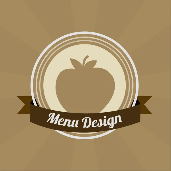 Illustration de menu sur fond couleur — Image vectorielle