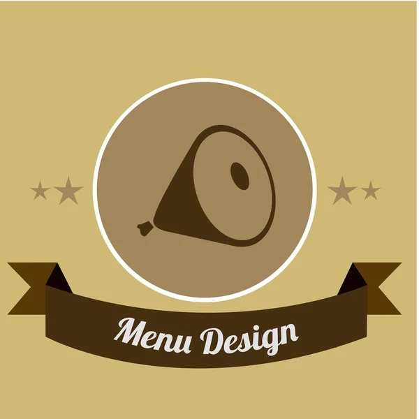 Illustration de menu sur fond couleur — Image vectorielle