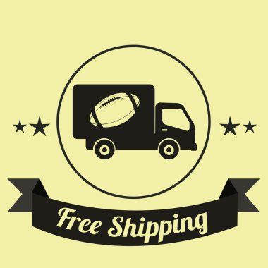 ücretsiz nakliye resimde sarı renk arka plan üzerinde