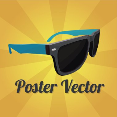 Güneş gözlük illüstrasyon renk arka plan üzerinde