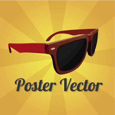 Güneş gözlük illüstrasyon renk arka plan üzerinde