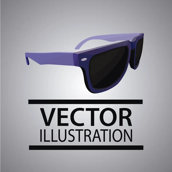 Ilustración gafas de sol sobre fondo de color — Vector de stock