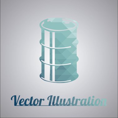 degrade arka plan üzerinde mavi varil