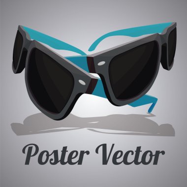 Güneş gözlük illüstrasyon renk arka plan üzerinde