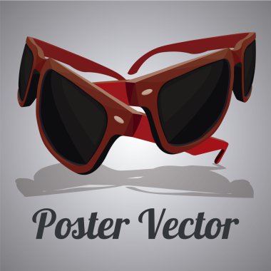 Güneş gözlük illüstrasyon renk arka plan üzerinde