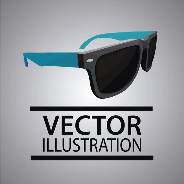 Ilustración gafas de sol sobre fondo de color — Vector de stock