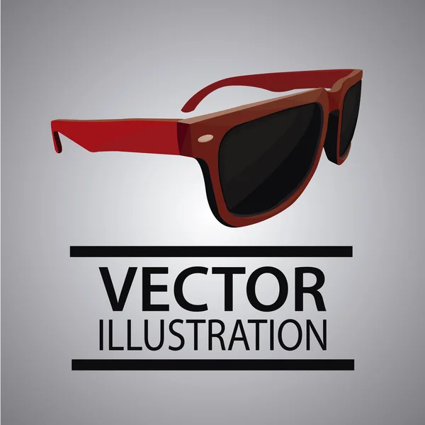 Sun glasses illustration over color background — Stock Vector