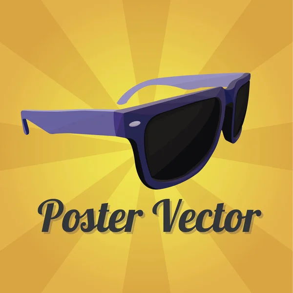 Solbriller illustrasjon over fargebakgrunn – stockvektor