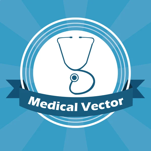 Medizinische Illustration über blauem Hintergrund — Stockvektor