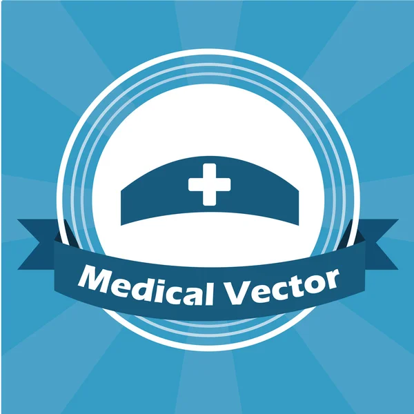 Medizinische Illustration über blauem Hintergrund — Stockvektor