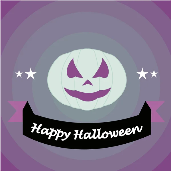 Halloween heureux sur fond de couleur — Image vectorielle