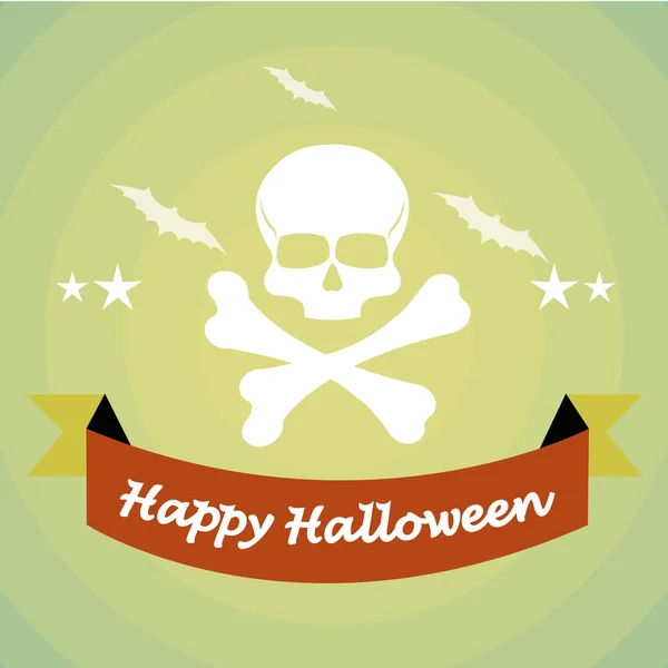 Feliz halloween sobre fondo de color — Vector de stock