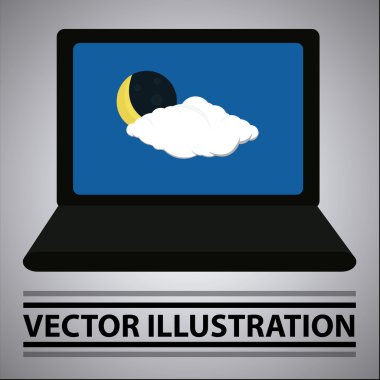 Bir dizüstü bilgisayar ekran koruyucu gibi hava durumu durumu