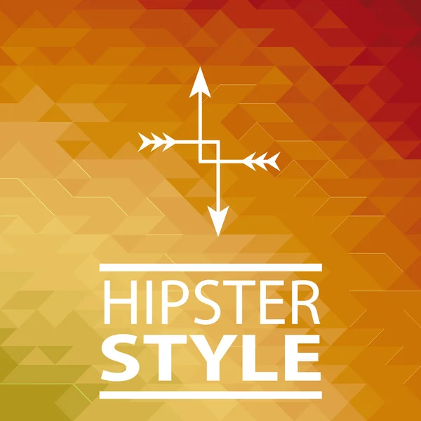 Hipster plakat over orange baggrund – Stock-vektor