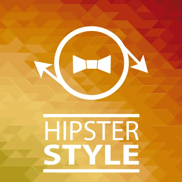 Hipster poster over orange background — Stock Vector