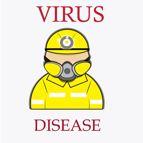 Virus illustration over white background — Stock Vector