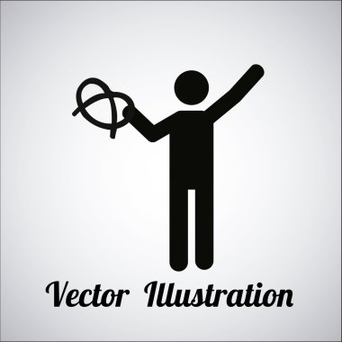 Çubuk kraker degrade arka plan üzerinde zevk adam