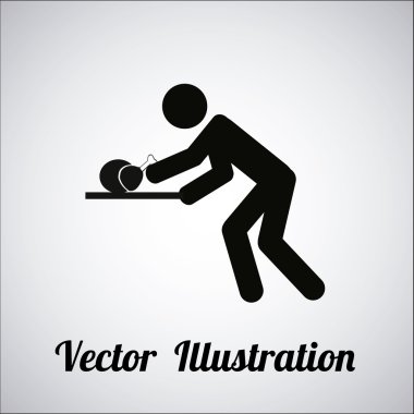 Garson illüstrasyon degrade renk arka plan üzerinde