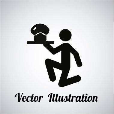 Garson illüstrasyon degrade renk arka plan üzerinde