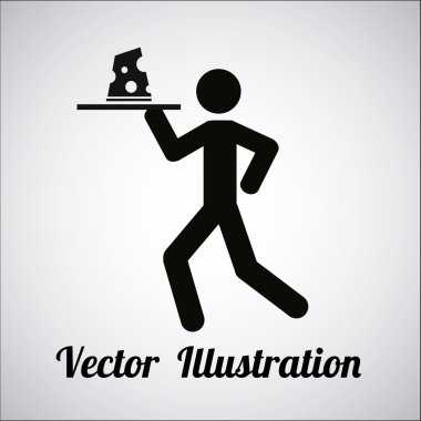 Garson illüstrasyon degrade renk arka plan üzerinde