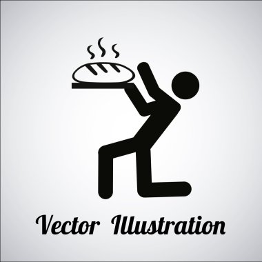 Baker illustrtion degrade renk arka plan üzerinde