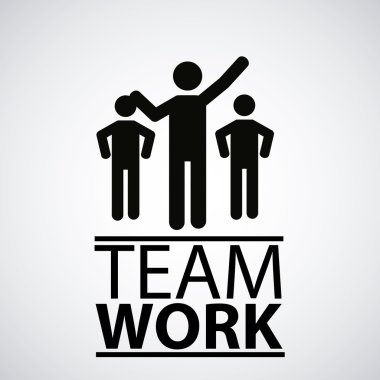 Takım çalışması illüstrasyon renk arka plan üzerinde
