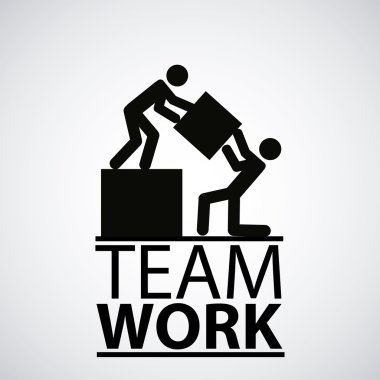 Takım çalışması illüstrasyon renk arka plan üzerinde