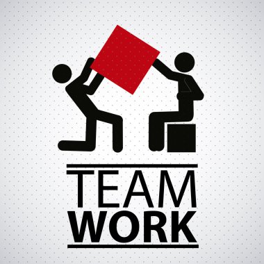Takım çalışması illüstrasyon renk arka plan üzerinde