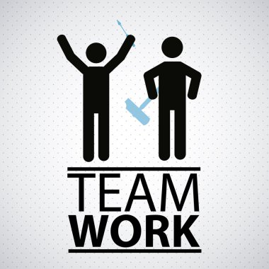 Takım çalışması illüstrasyon renk arka plan üzerinde