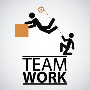 Takım çalışması illüstrasyon renk arka plan üzerinde