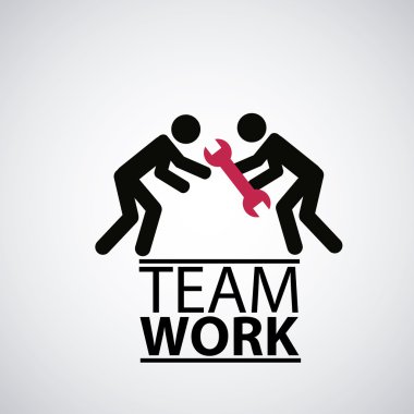 Takım çalışması illüstrasyon renk arka plan üzerinde