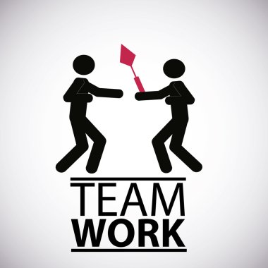 Takım çalışması illüstrasyon renk arka plan üzerinde