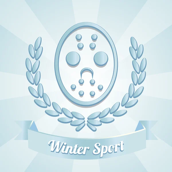 Ilustracja sport zimowy nad niebieski kolor tła — Wektor stockowy