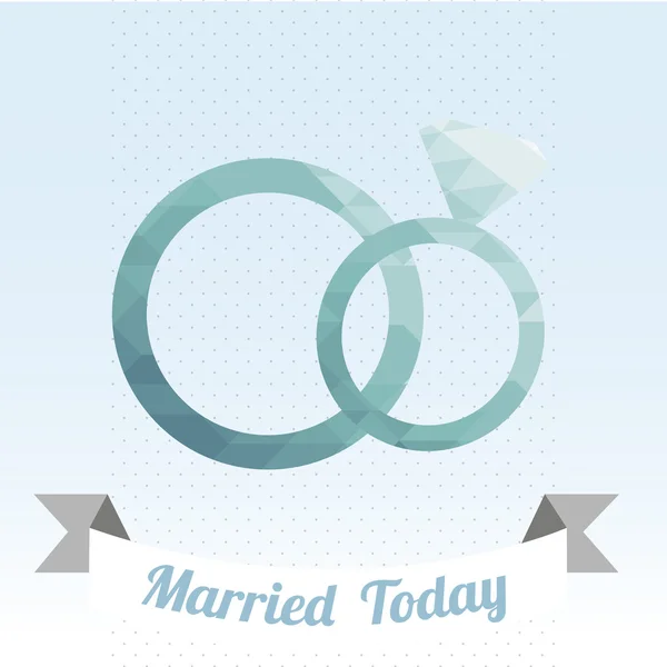 Matrimonio illustrazione su sfondo a colori — Vettoriale Stock
