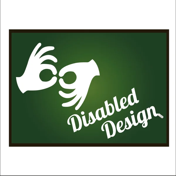 Niepełnosprawnych ilustracja na biały kolor tła — Wektor stockowy