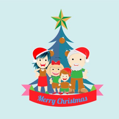 Christmas illüstrasyon renk arka plan üzerinde