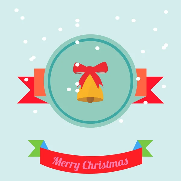 Illustrazione di Natale su sfondo a colori — Vettoriale Stock